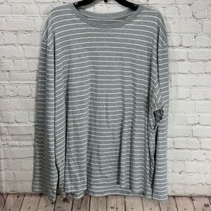 NWOT Joe Fresh Striped Grey Long Sleeve T Shirt 2X